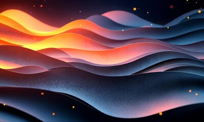 Poster - Dynamic waves of color and light creates a modern abstract background video clip