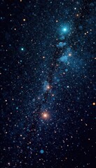 Wall Mural - inky black canvas scattered with diamond-like stars , astronomy, infinite