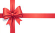 © NguyenThi - Red bow with ribbon on white background