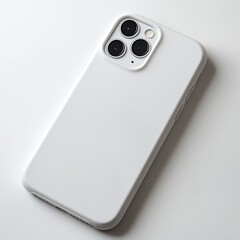 Poster - Sleek White Phone Case: A Minimalist Design for Modern Smartphones, Protection and Style in a Clean and Elegant Form