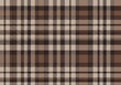 © SERHII - Brown and beige checkered tartan plaid pattern with black stripes
