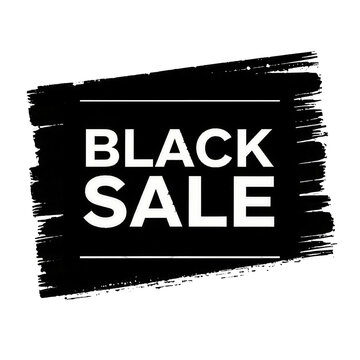 Black Friday sale banner, bold white text, dark grunge background, high contrast, minimalist typography