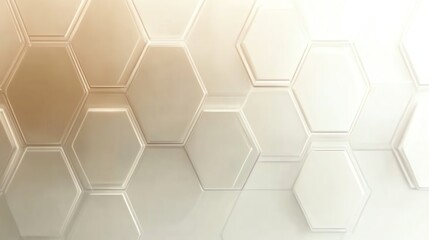 Poster - Abstract Honeycomb Pattern with Soft Lighting and Subtle Reflections