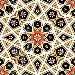 an intricate moroccan-inspired geometric tile pattern