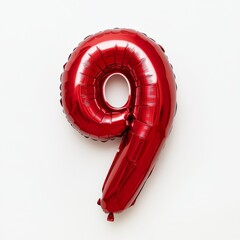 Fototapete - balloon shape number '9' on white background