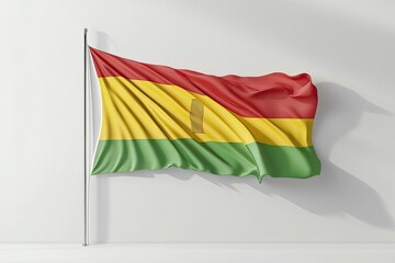 Fototapete - High Resolution Image of Ethiopia Flag with Banner