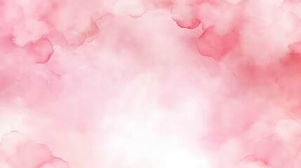 Poster - A soft watercolor background featuring shades of pink, creating a dreamy and tranquil atmosphere.