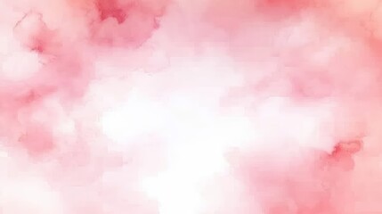 Poster - A soft, abstract watercolor blend of pink and white hues creating a calming, ethereal atmosphere.