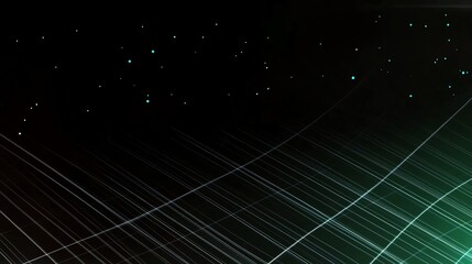 Aufkleber - Abstract Glowing Lines on Dark Background with Stars for Technology