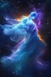 © Muhammad - Cosmic ethereal figure in swirling nebulae