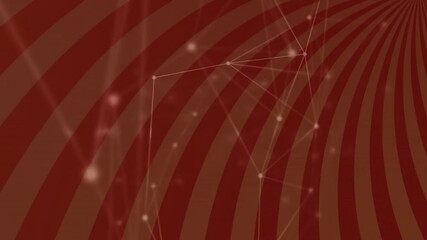 Poster - Animation of red and brown swirling pattern with connected white dots and lines