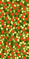 Poster - Seamless organic pebble pattern with earthy tones and abstract design
