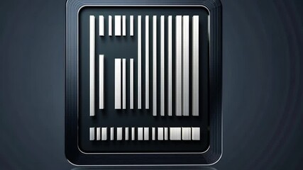 Poster - Barcode Design in a Minimalist Black Setting Generative AI
