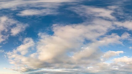Wall Mural - Blue Sky With Fluffy White Clouds Cinemagraph Continuous Loop Animation