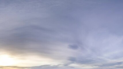 Wall Mural - Cloudscape Panorama: A Seamless Loop of Gently Moving Clouds at Dawn
