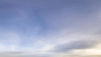 Wall Mural - Blue Sky with White Clouds Panorama Cinemagraph Continuous Loop Animation