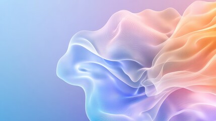 Poster - Fluid and vibrant gradient background, mixed with gentle smoke, creating a beautiful space for your custom text or logo.