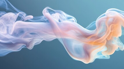 Leinwandbilder - Smooth gradient of colorful shades with swirling smoke, creating a dynamic and eye-catching background, perfect for text placement.