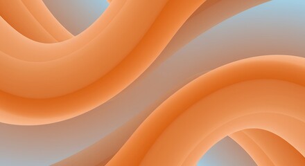 Poster - Abstract Orange Fluid Wave Background Illustration for Modern Design Projects