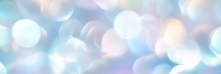 Poster - Soft abstract circles blend in a tranquil background creating a soothing visual experience in pastel tones