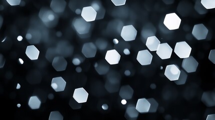 Poster - Abstract patterns of hexagonal shapes create a mesmerizing visual effect in a dark background