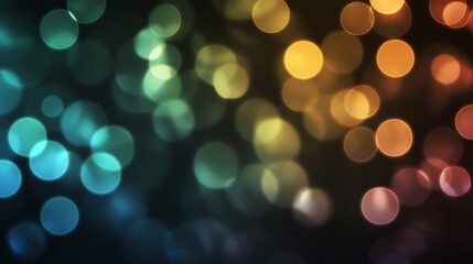Poster - Colorful abstract background featuring soft bokeh lights in various hues with a smooth gradient transition