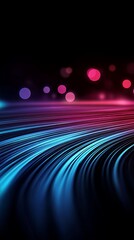 Poster - Abstract flowing lines with vibrant colors creating a dynamic background atmosphere for digital artwork or text overlays