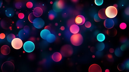 Poster - Colorful abstract background featuring vibrant circular shapes and a blend of luminous hues