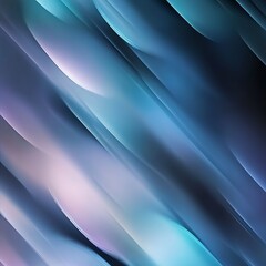 Poster - Abstract composition with flowing textures and soft colors creating a serene atmosphere in blue and lavender hues
