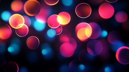 Poster - vivid abstract background with colorful orbs creating a vibrant atmosphere of light and energy