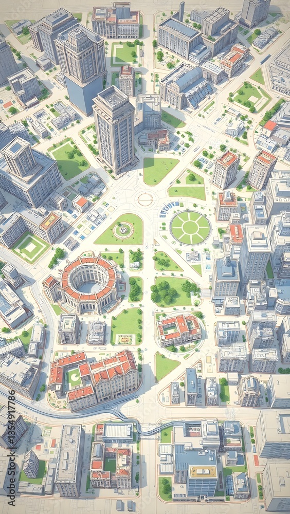 Technical City Map Drawing for Urban Planning Layout Cityscape ...
