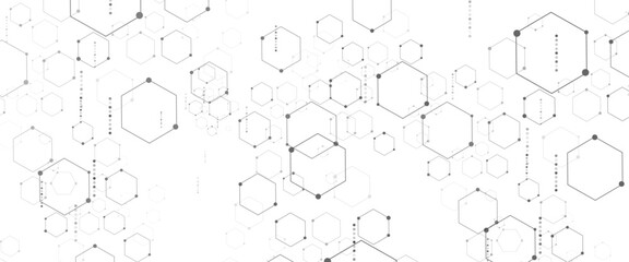 Poster - Vector simple Hexagon elements. Vector illustration for medicine, technology or science design