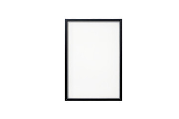 Aufkleber - Minimalist black picture frame isolated on a white background, perfect for artwork or photo display. Clean and modern design element. Ai generative