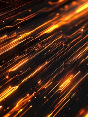 Aufkleber - futuristic dark background features glowing orange lines suitable technology design projects