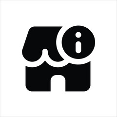 Wall Mural - a filled shop information icon, great for store details and business profiles.