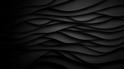 Wall Mural - a black background with wavy lines on it