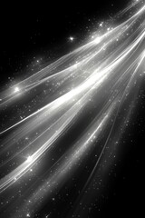 Wall Mural - a black and white image of a starry night sky