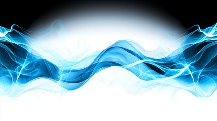 Wall Mural - a blue and black abstract background with wavy lines