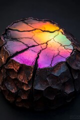 Wall Mural - a colorful lamp that is sitting on top of a rock