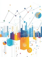 Poster - A conceptual image of realtime analytics with live data streams and instant insights, perfect for a business banner with ample copy space