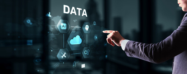 cloud computing, data storage and security 2025 concept