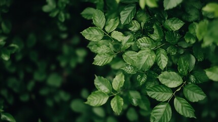 Poster - Lush green foliage capturing the beauty of nature in a vibrant lush setting : Generative AI