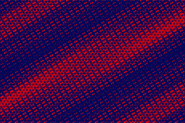 Aufkleber - abstract background with red triangle dots. triangle halftone geometric background. halftone triangu