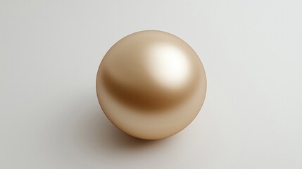 Poster - A shiny gold sphere isolated on a white background, showcasing its smooth surface and reflective quality.