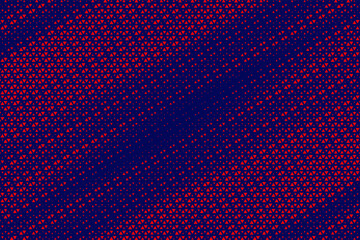 Fototapete - Triangular Halftone Texture Retrowave Vector Geometric Technology Abstract Background. Half Tone Triangles Retro Colored Pattern. Minimal 80s Style Dynamic Tech Structure Wallpaper