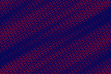 Fototapete - Triangular Halftone Texture Retrowave Vector Geometric Technology Abstract Background. Half Tone Triangles Retro Colored Pattern. Minimal 80s Style Dynamic Tech Structure Wallpaper
