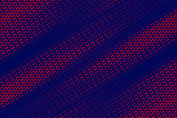 Fototapete - Triangular Halftone Texture Retrowave Vector Geometric Technology Abstract Background. Half Tone Triangles Retro Colored Pattern. Minimal 80s Style Dynamic Tech Structure Wallpaper