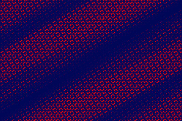 Fototapete - Triangular Halftone Texture Retrowave Vector Geometric Technology Abstract Background. Half Tone Triangles Retro Colored Pattern. Minimal 80s Style Dynamic Tech Structure Wallpaper