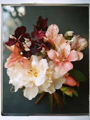 Aufkleber - Vibrant Floral Bouquet Featuring Mixed Blooms in Soft Pastel Colors : Generative AI