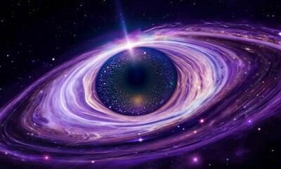 Wall Mural - A massive galactic nebula takes the form of a colossal, luminous human eye in deep space. Stars swirl within its iris, pulsating with celestial energy